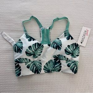 NWT Wildfox Racerback Leafy 🍃 Sports Bra